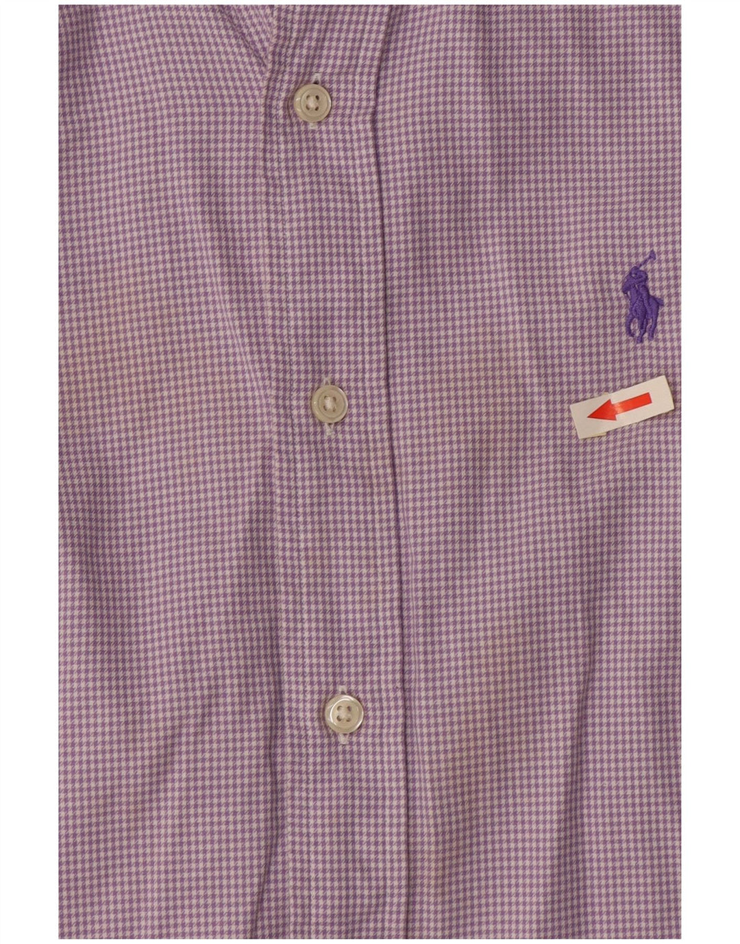 Ralph Lauren Herre Custom Fit skjorte Medium Lilla Houndstooth Bomuld