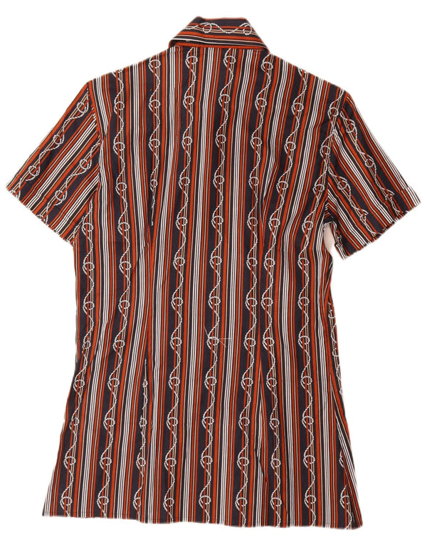 Masse Kortærmet Herreskjorte Størrelse 15 1/2 39 Medium Sort Stribet