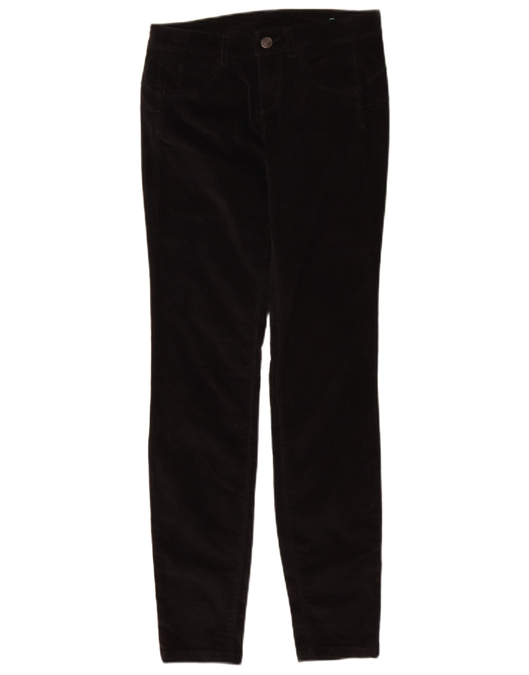BENETTON Dame Slim Corduroy Bukser W26 L29 Sort