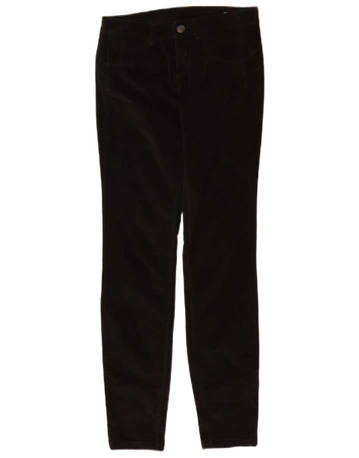 BENETTON Dame Slim Corduroy Bukser W26 L29 Sort