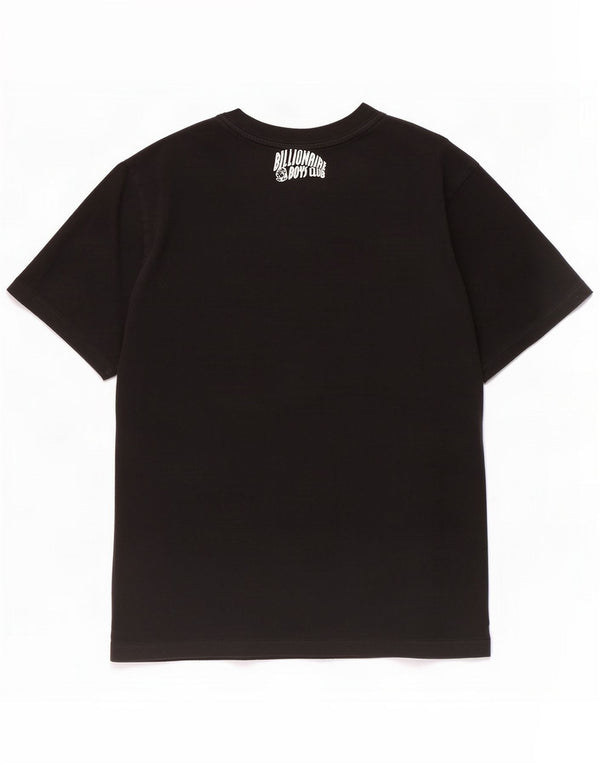 Vintage Herre grafisk T-shirt Top Medium Sort Bomuld