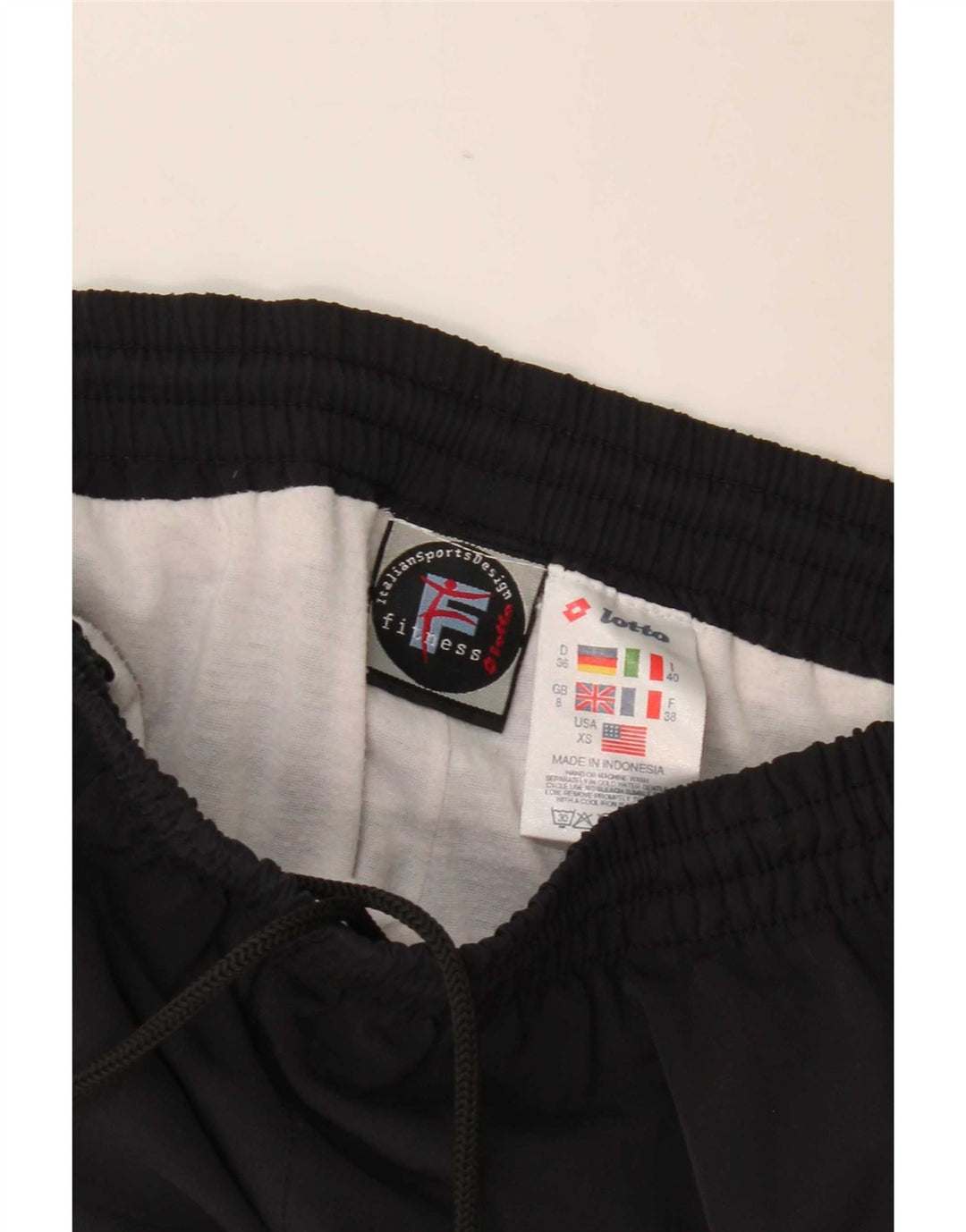 Lotto Womens træningsdragt Bukser UK 8 Small Black Polyester