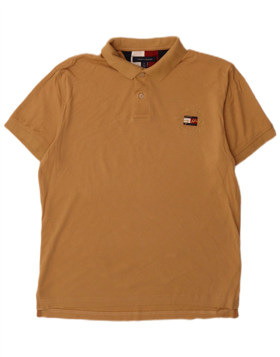Tommy Hilfiger Herre Regular Fit Polo Shirt Medium Brun Bomuld
