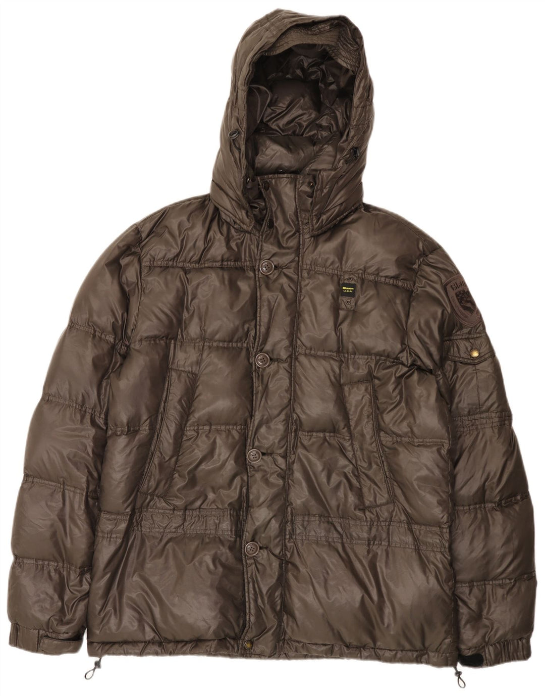 Blauer Herre hættepolstret jakke UK 46 3XL brun polyamid