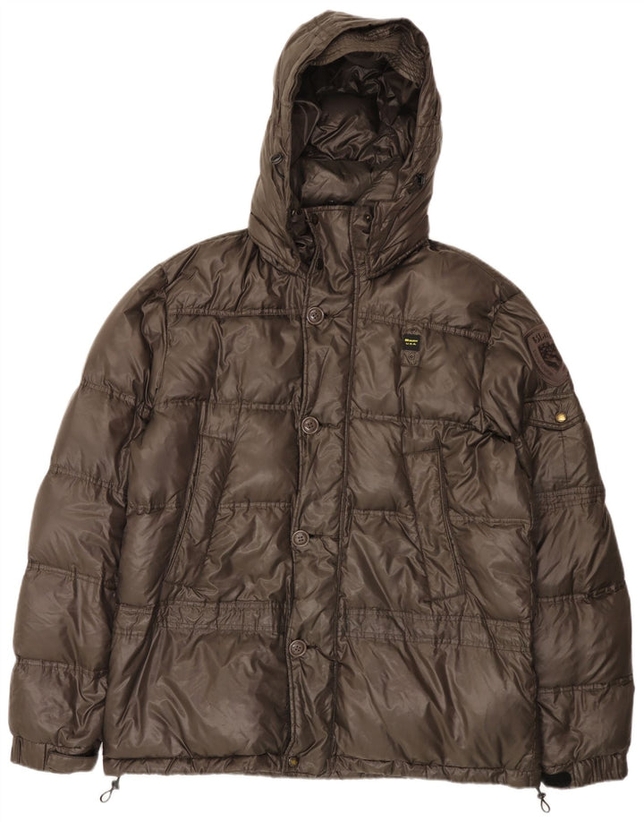 Blauer Herre hættepolstret jakke UK 46 3XL brun polyamid