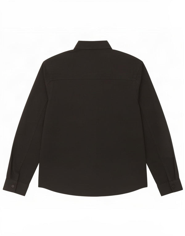 Zara Mens Overshirt Shirt Small Black Polyester