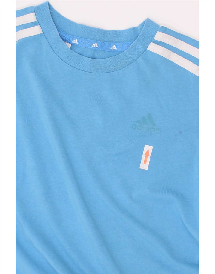 Adidas drenge T-shirt top 7-8 år blå bomuld