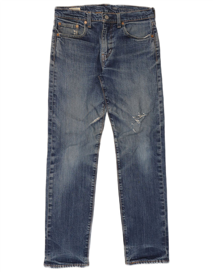 Levi's Mens Performance Distressed Straight Jeans W30 L30 Blue Cotton