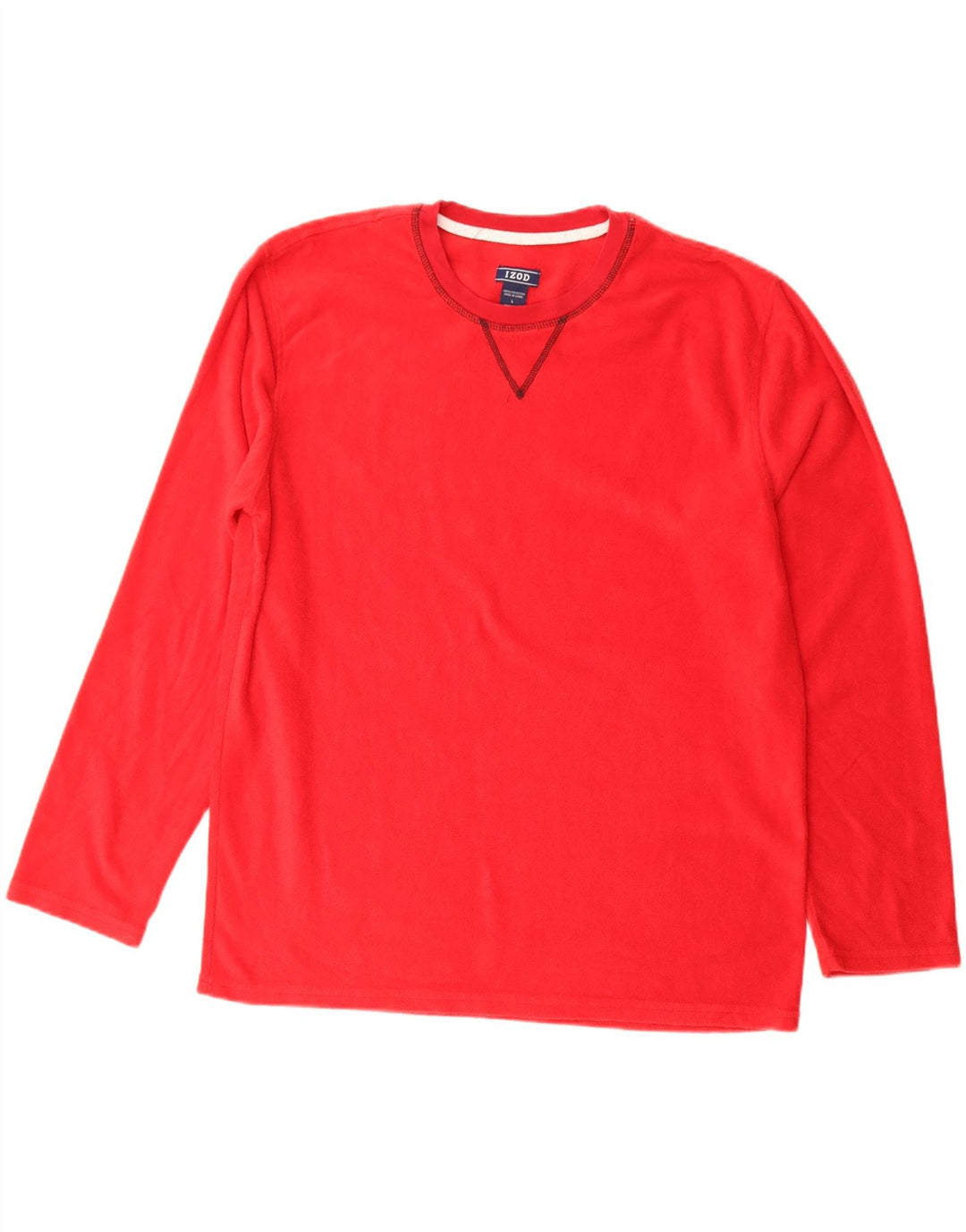 IZOD Fleecetrøje til mænd Large Rød Polyester