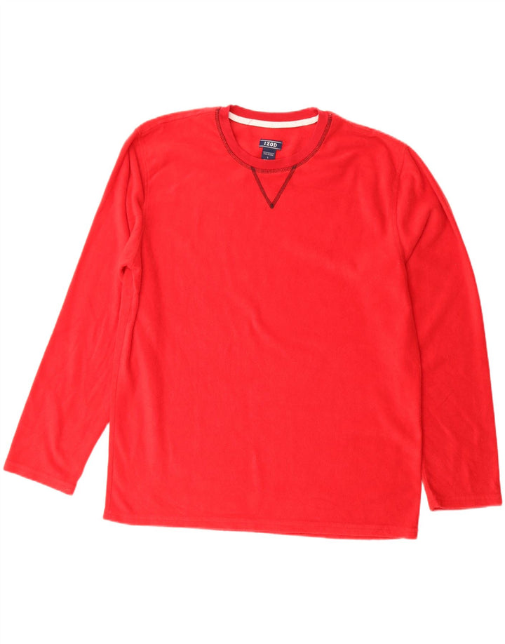 IZOD Fleecetrøje til mænd Large Rød Polyester