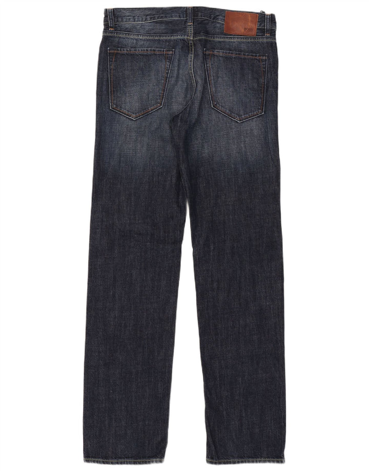 Hugo Boss Straight Jeans til mænd W34 L34 Blå Bomuld