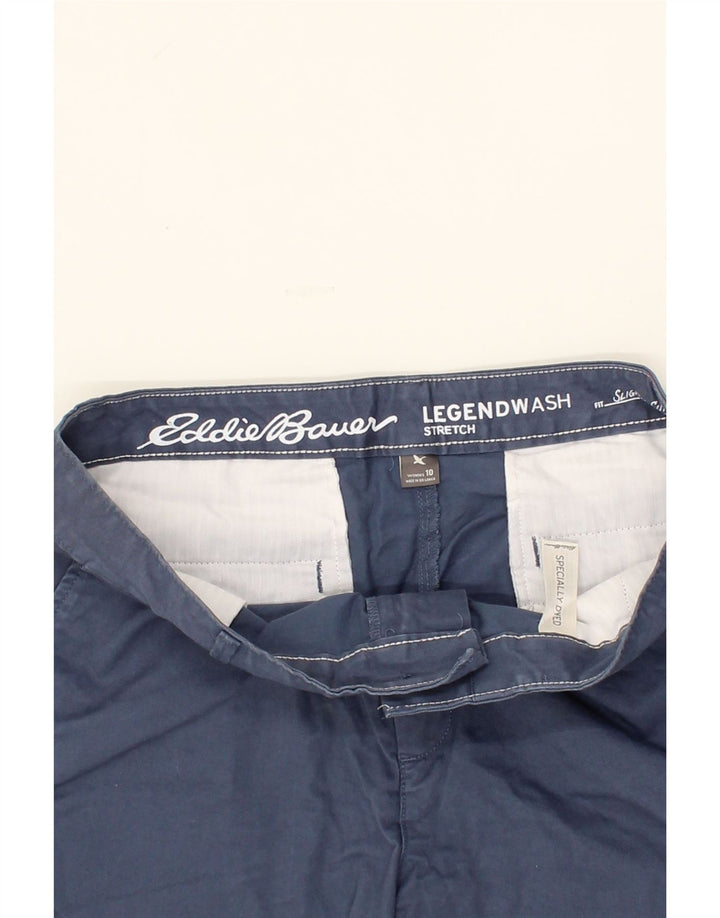 EDDIE BAUER Womens Slightly Curvy Chino Shorts US 10 Large W34 Navy Blue Vintage Eddie Bauer and Second-Hand Eddie Bauer from Messina Hembry 