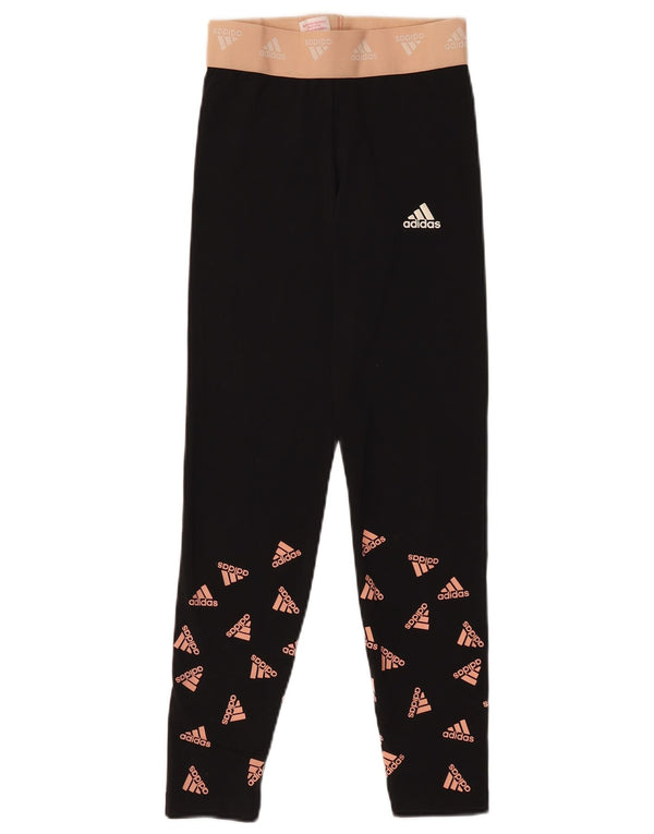 Adidas Girls Aeroready Graphic Leggings 13-14 år Sort polyester