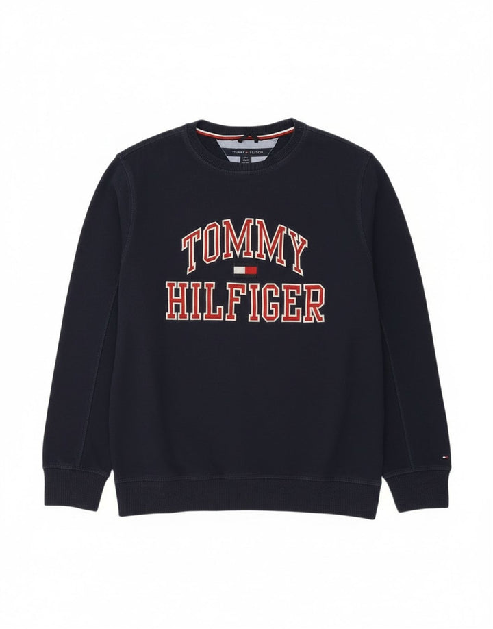 Tommy Hilfiger Drenge Grafisk Sweatshirt Jumper 15-16 år Stor Marineblå