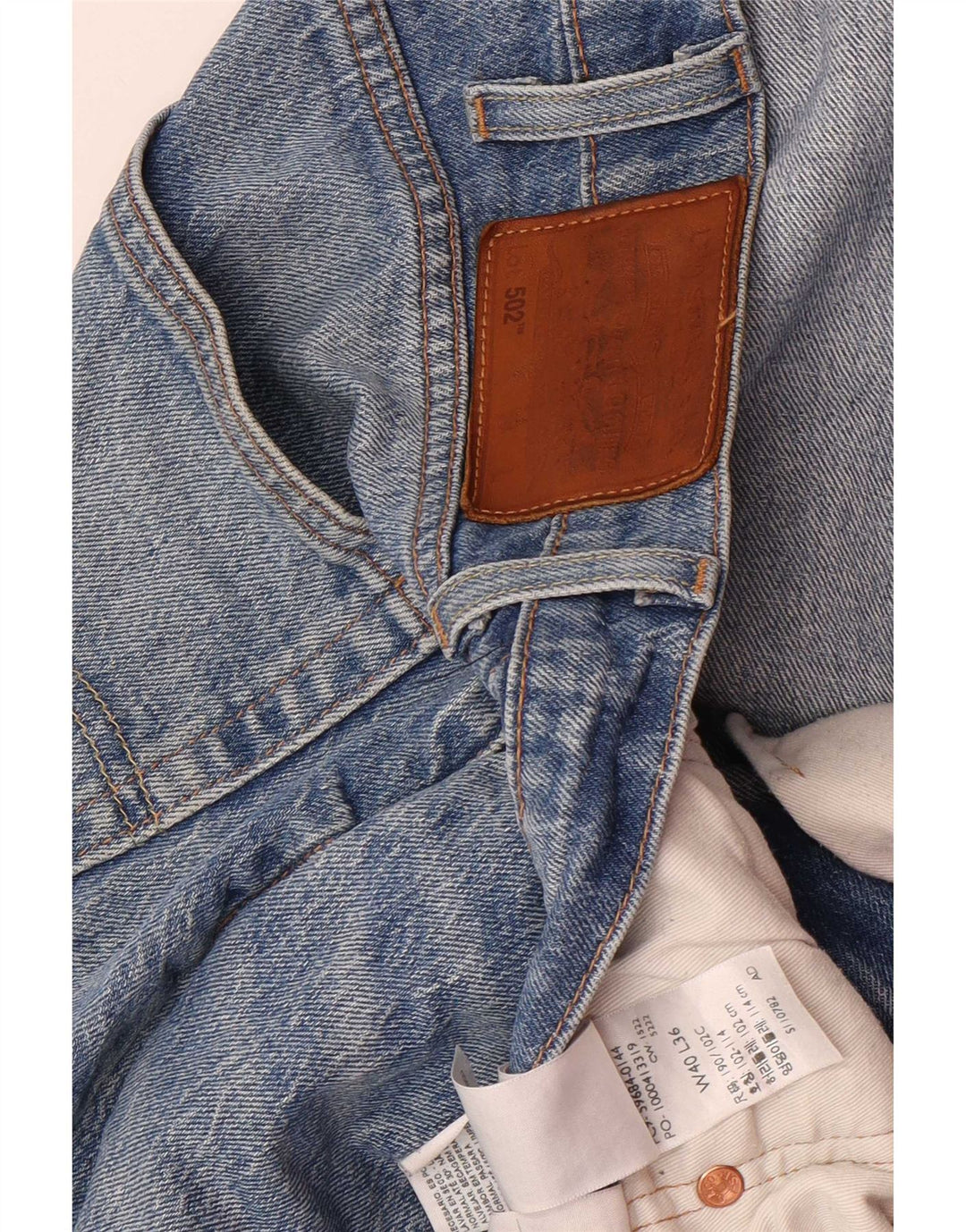 Levi's Herre 502 tilspidsede jeans W40 L33 blå bomuld