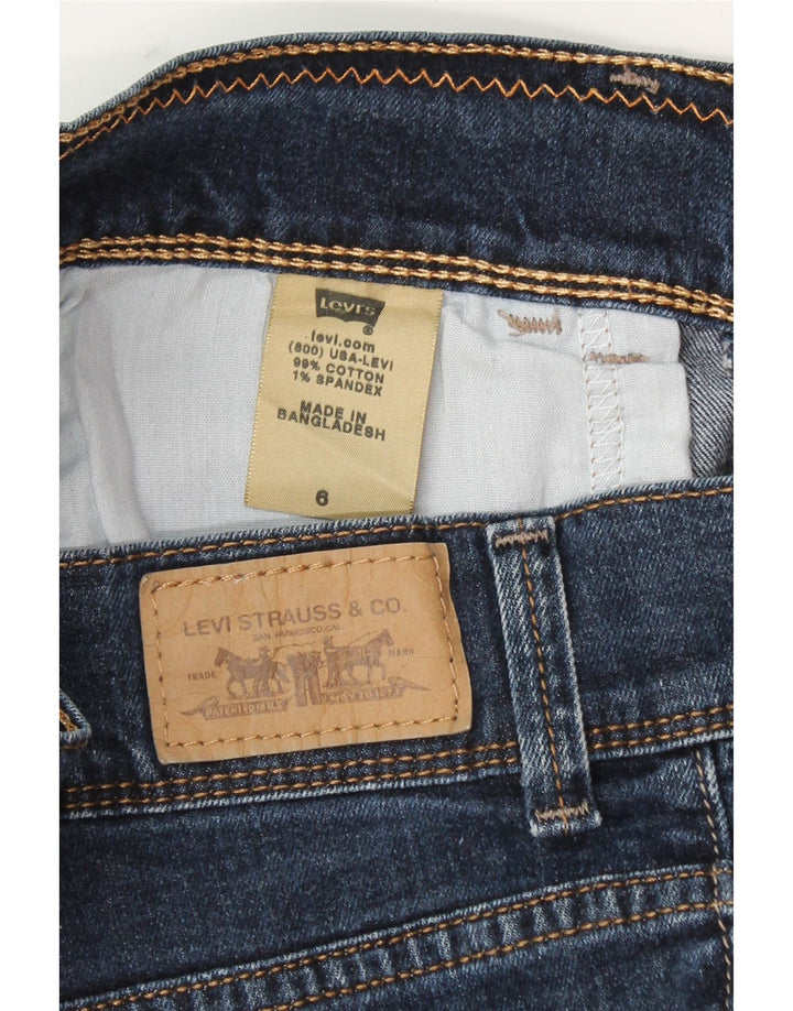 LEVI'S Womens 515 Denim Shorts US 6 Medium W28 Navy Blue Cotton Vintage Levi's and Second-Hand Levi's from Messina Hembry 