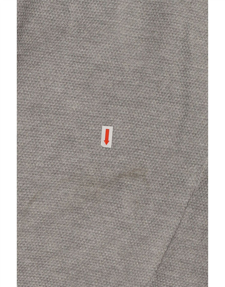 Zara Herre sweater med rund hals XL Grå bomuld