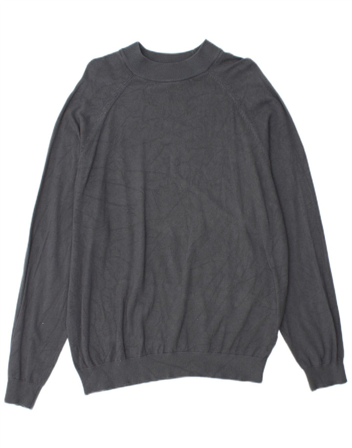 Zara Dame Turtle Neck Jumper Sweater UK 14 Medium Grey Viscose