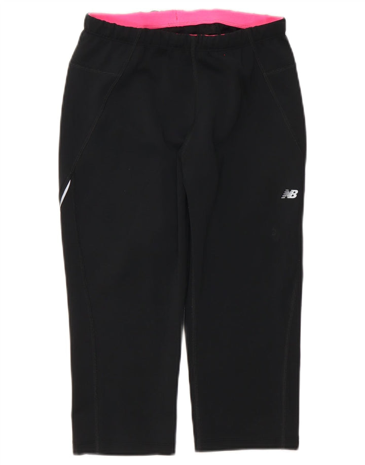 New Balance Dame Capri Træningsdragt Bukser UK 12 Medium Sort Polyester