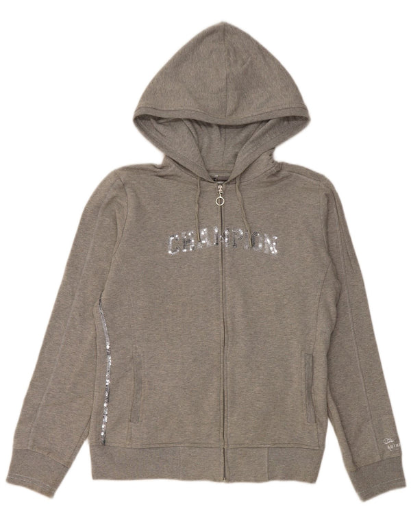 Champion Lanark Womens Graphic Herritage Fit Hættetrøje Sweater med lynlås, stor grå