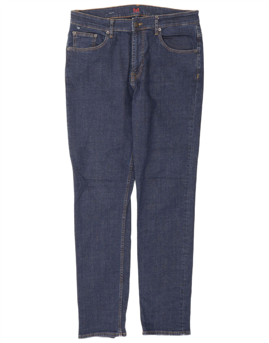 CREW CLOTHING Womens Slim Jeans W36 L32 Navy Blue Cotton