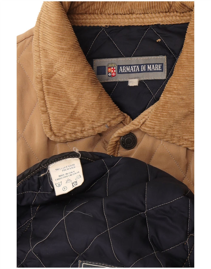 Armata Di Mare Herre quiltet jakke UK 38 Medium Beige Polyester