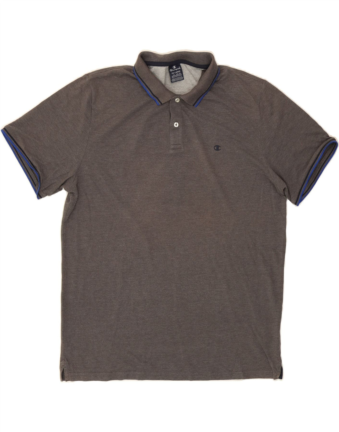 CHAMPION Mens Polo Shirt 3XL Grey Cotton Vintage Champion and Second-Hand Champion from Messina Hembry 