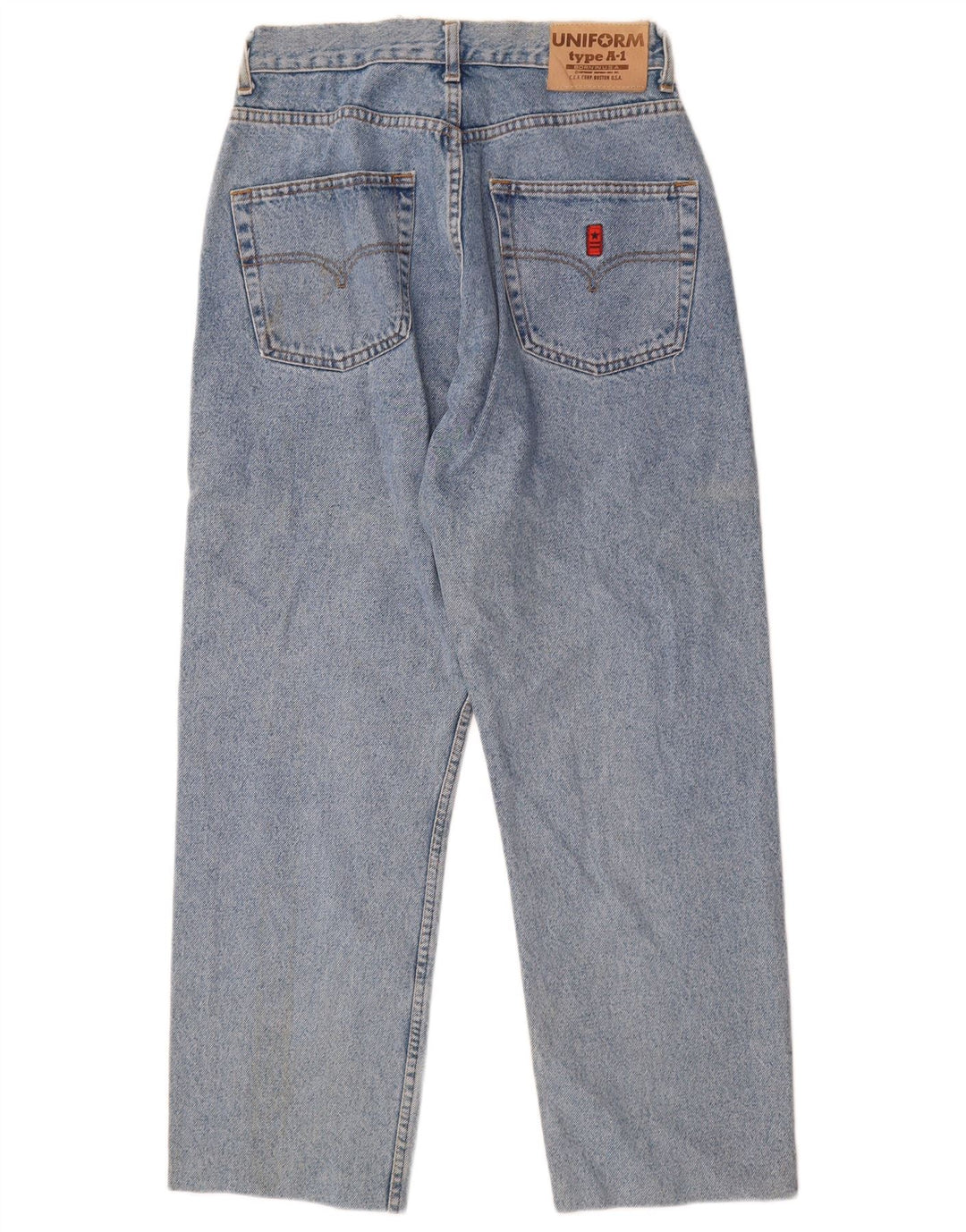 Uniform Herre tilspidsede jeans W32 L28 blå bomuld