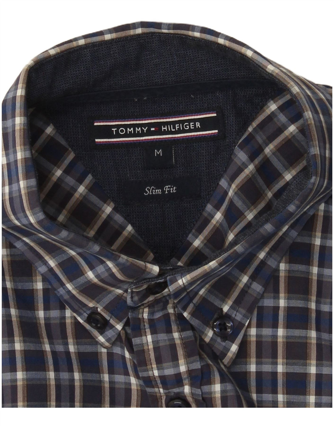 Tommy Hilfiger Herre Slim Fit skjorte Medium Blue Check