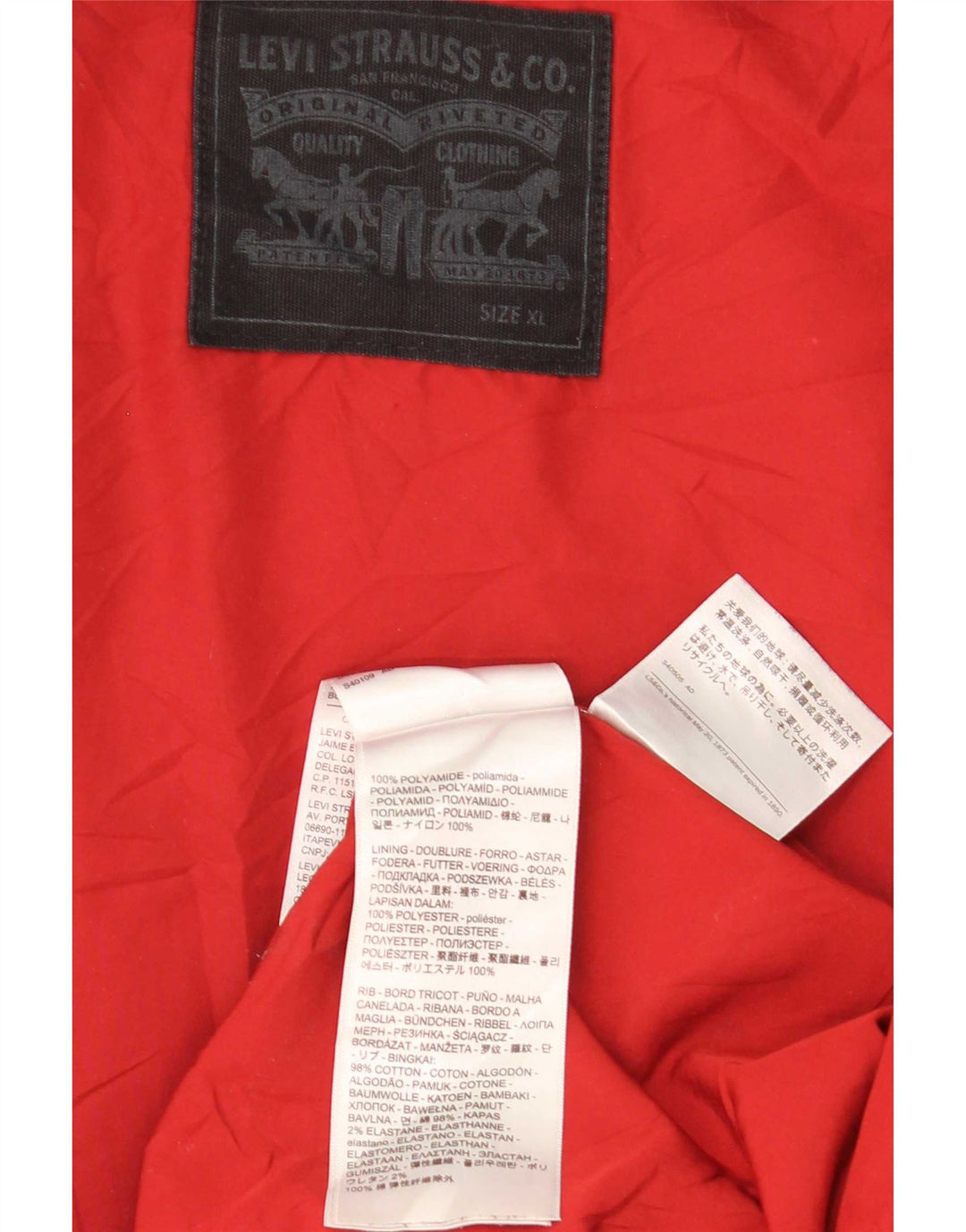 Levi's Bomberjakke til mænd UK 42 XL Navyblå polyamid