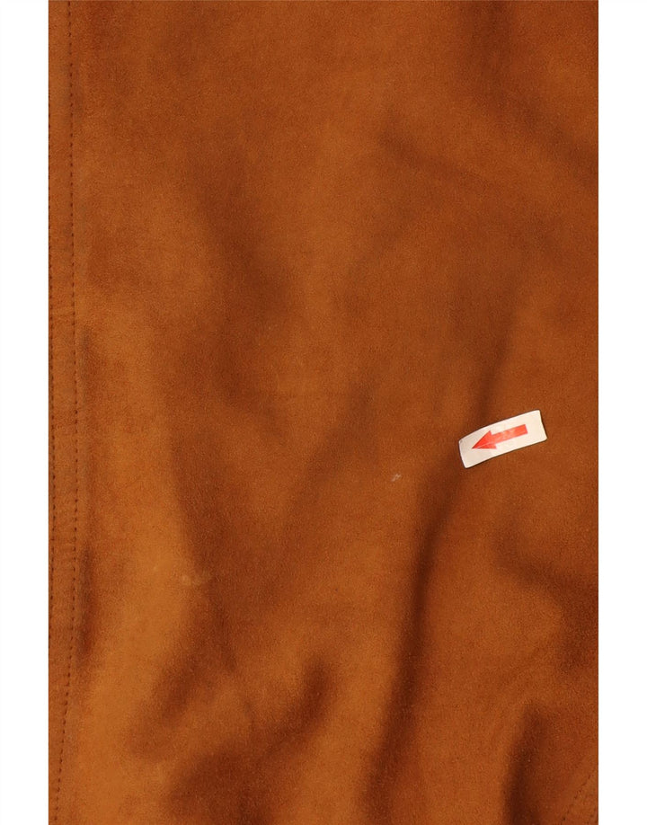 Vintage herre ruskind bomberjakke IT 48 medium brunt læder