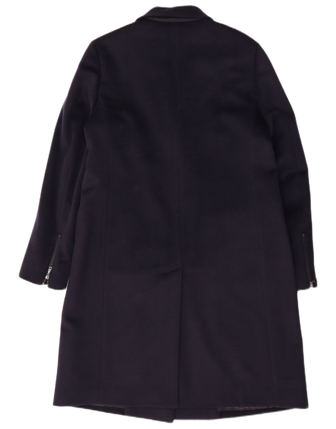 Jaeger Dame Oversized Double Breasted Coat UK 10 Small Navy Blue Wool