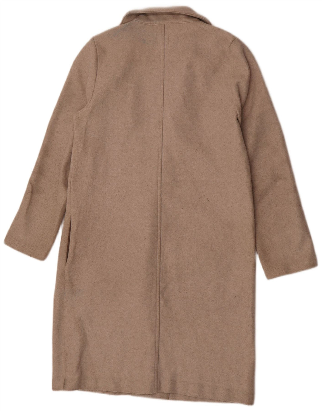 Zara Dame Overfrakke UK 12 Medium Beige Polyester