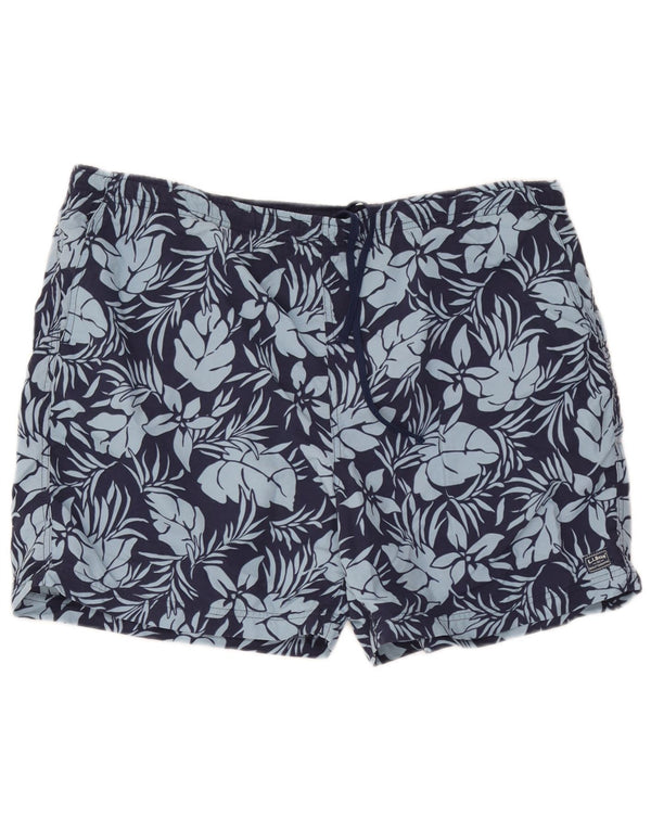 L.L.Bean Badeshorts til mænd store marineblå blomsternylon