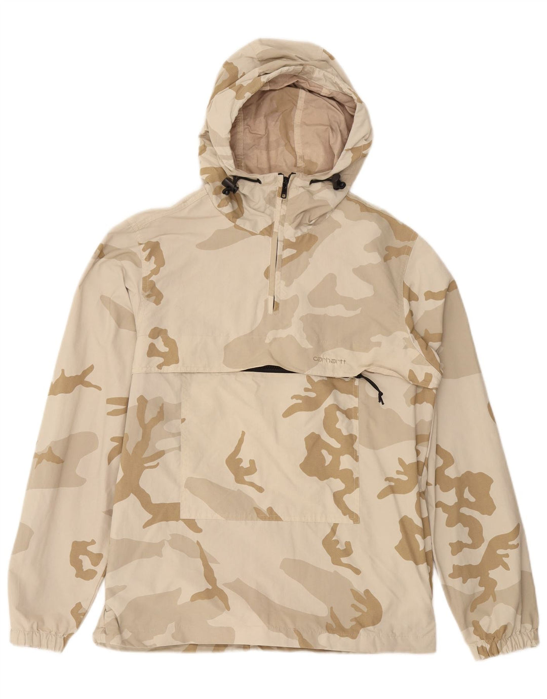 CARHARTT Herre Hættejakke Anorak UK 38 Medium Beige Camouflage Nylon