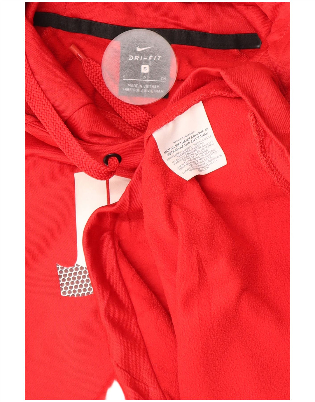 Nike Herre Dri Fit Graphic Hoodie Jumper Lille rød polyester
