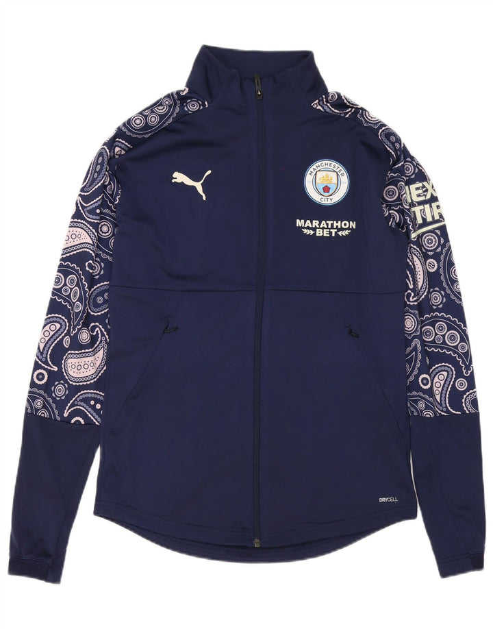 Puma herre grafisk træningsdragt topjakke lille marineblå Paisley polyester
