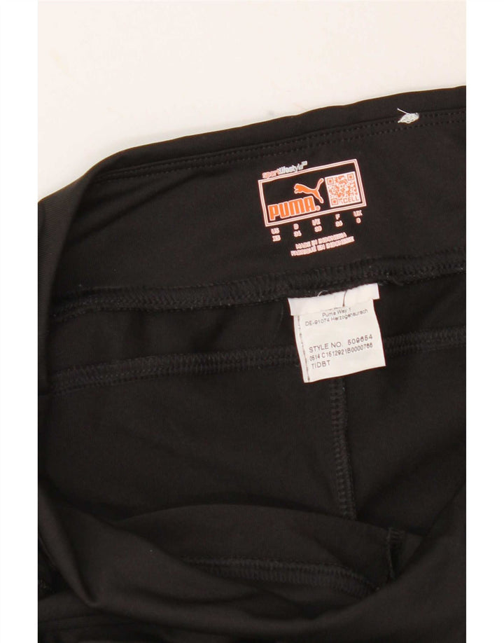 Puma Dame Capri Træningsdragt Bukser UK 8 Small Black