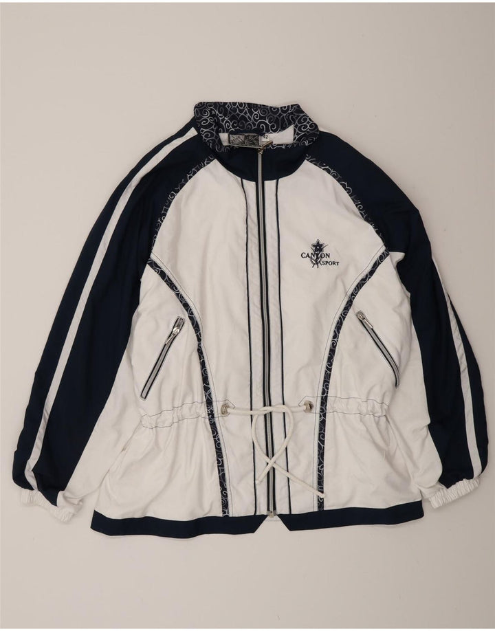 Canyon Herre træningsdragt Topjakke UK 42 Stor hvid Colourblock Polyester