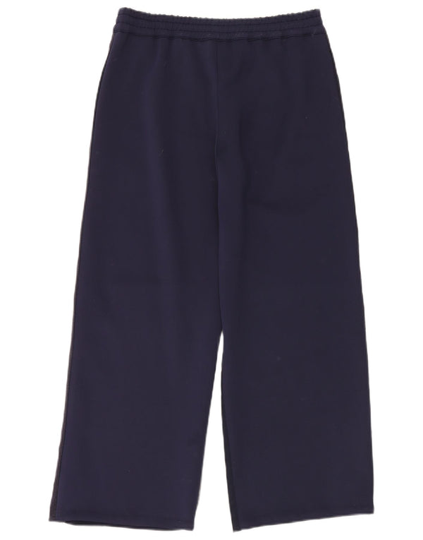 Atos Lombardini Womens Wide Leg Tracksuit Trousers IT 40 Small Navy Blue