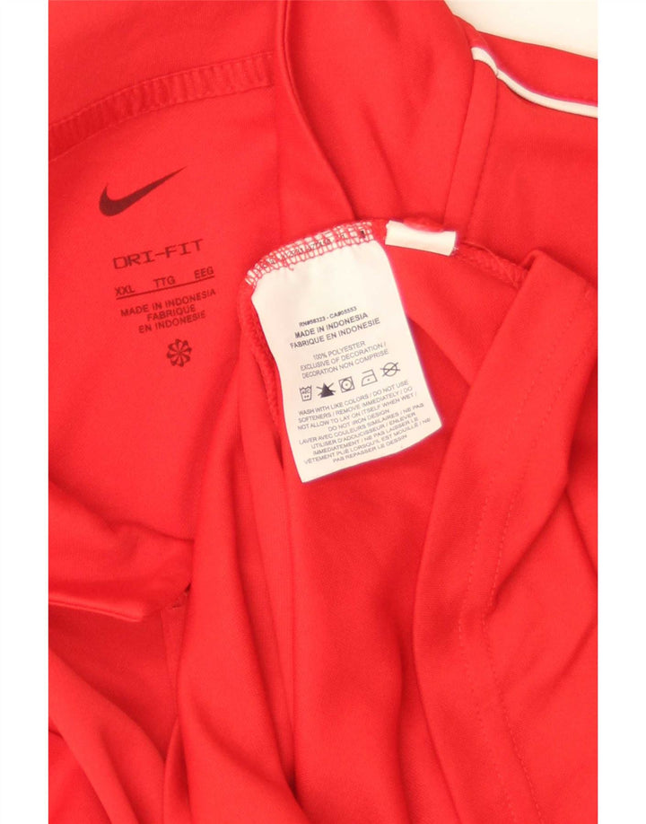 Nike Herre Dri Fit Polo Shirt 2XL Rød Polyester