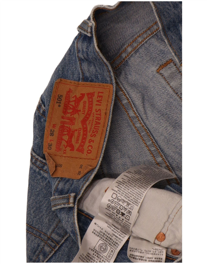 Levi's Herre 501 Straight Jeans W28 L30 Blå Bomuld