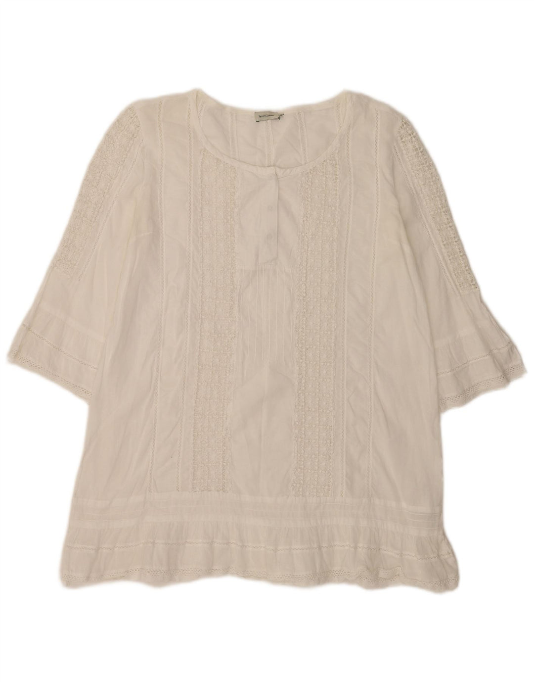 Henry s 3/4-ærmet oversized tunikatop IT 40 Small White