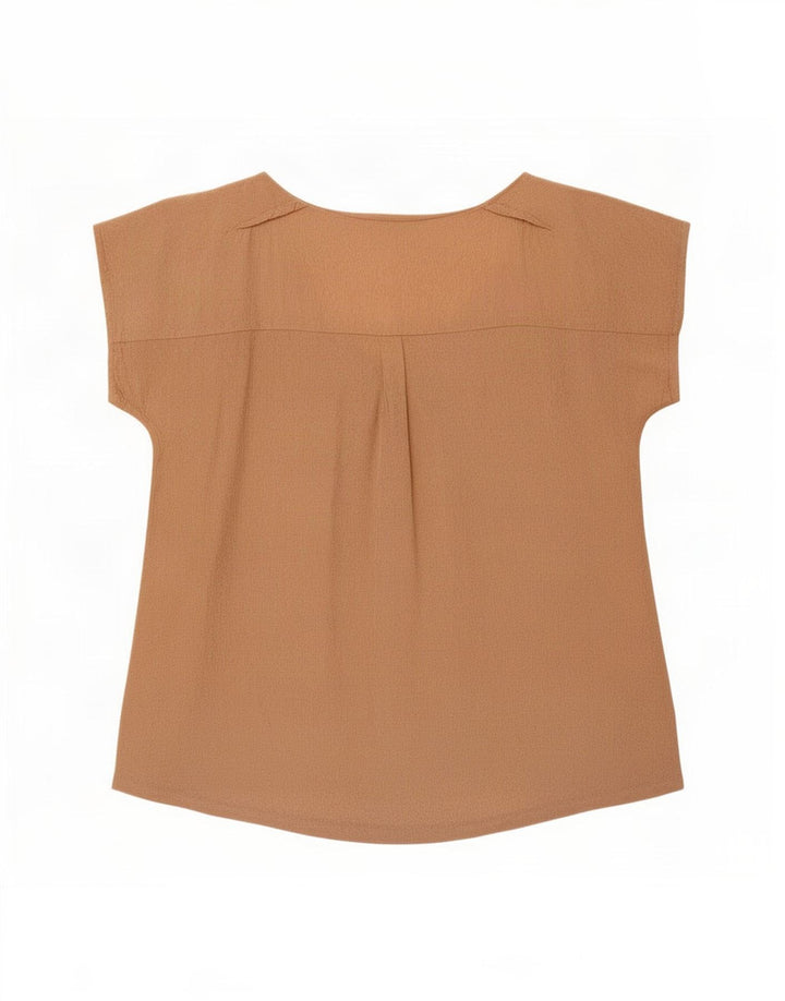 Zara Dame Bluse Top UK 14 Medium Beige