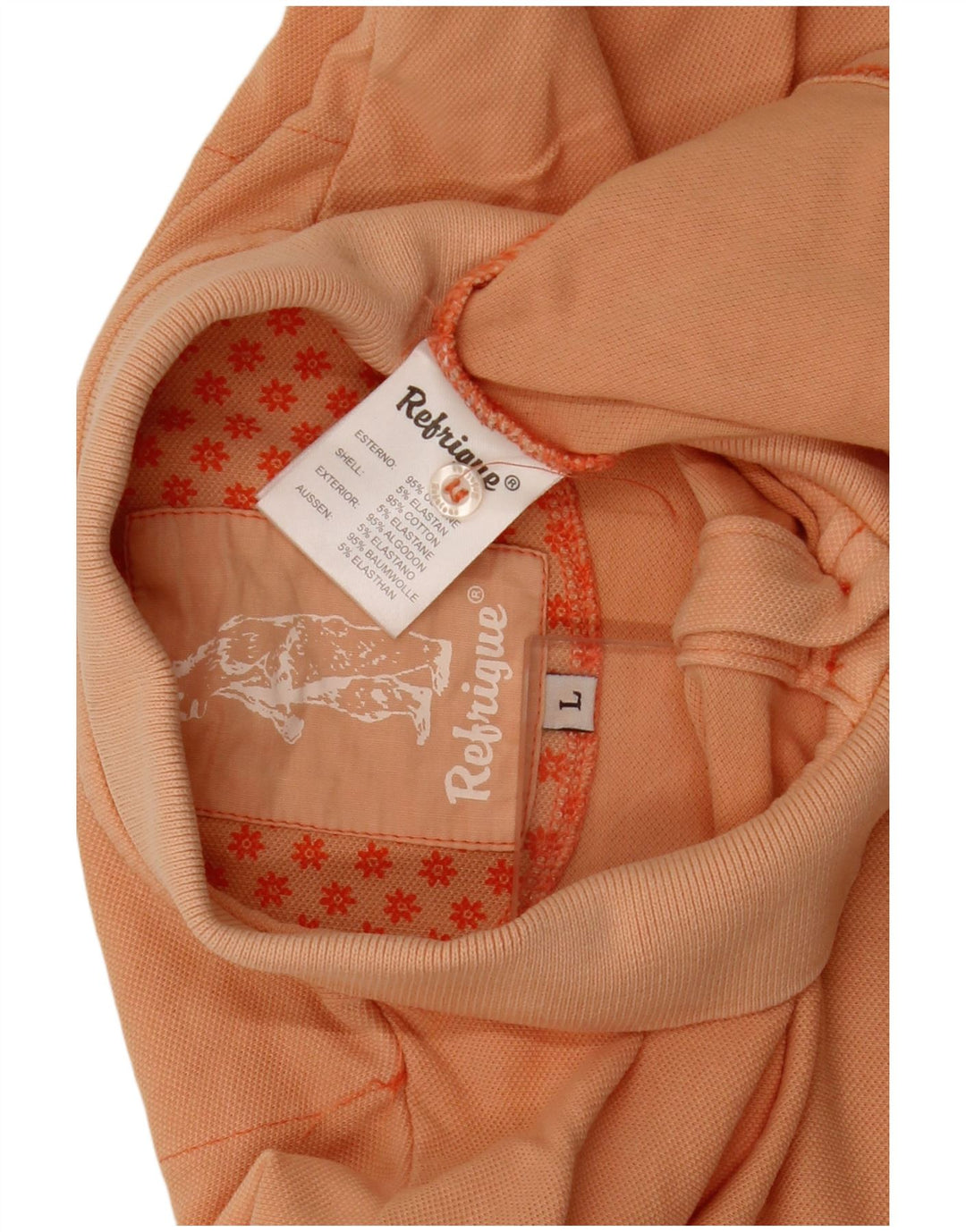 Refrigue Dame Polo Shirt UK 14 Stor Orange Bomuld