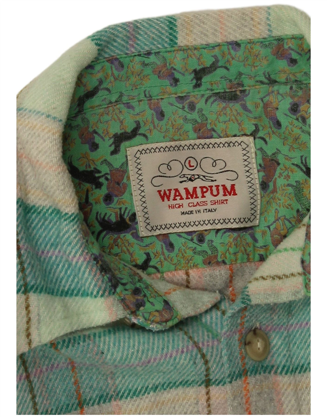 Wampum Herre Overshirt Flanellskjorte Stor Grøn Ternet