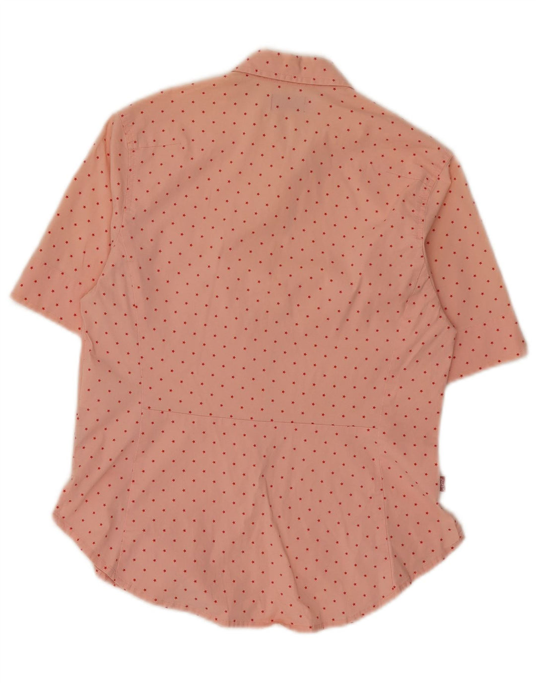 Levi's Kvinder abstrakt mønster skjorte UK 10 Small Pink Bomuld