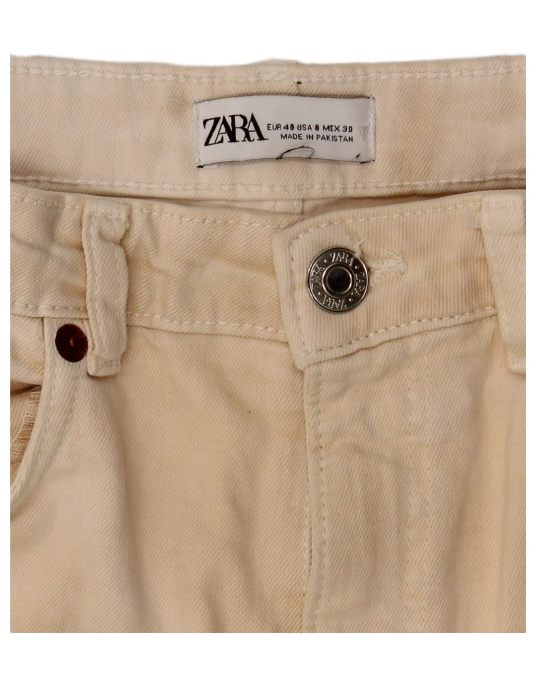 Zara Dame Bootcut Casual Bukser EU 40 Medium W30 L26 Beige