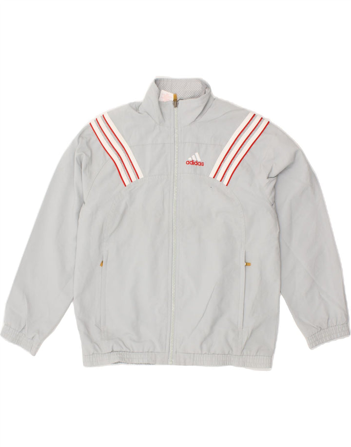 ADIDAS Boys Tracksuit Top Jacket 11-12 Years Grey Polyester Vintage Adidas and Second-Hand Adidas from Messina Hembry 