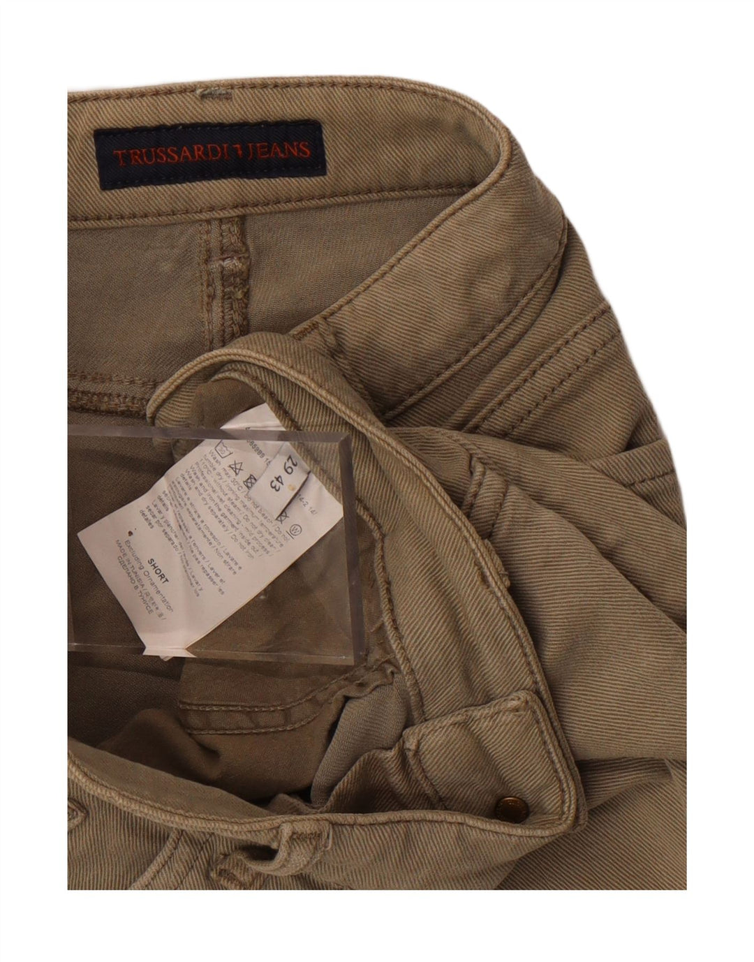 TRUSSARDI Womens Denim Shorts W29 Medium  Khaki Cotton Vintage Trussardi and Second-Hand Trussardi from Messina Hembry 